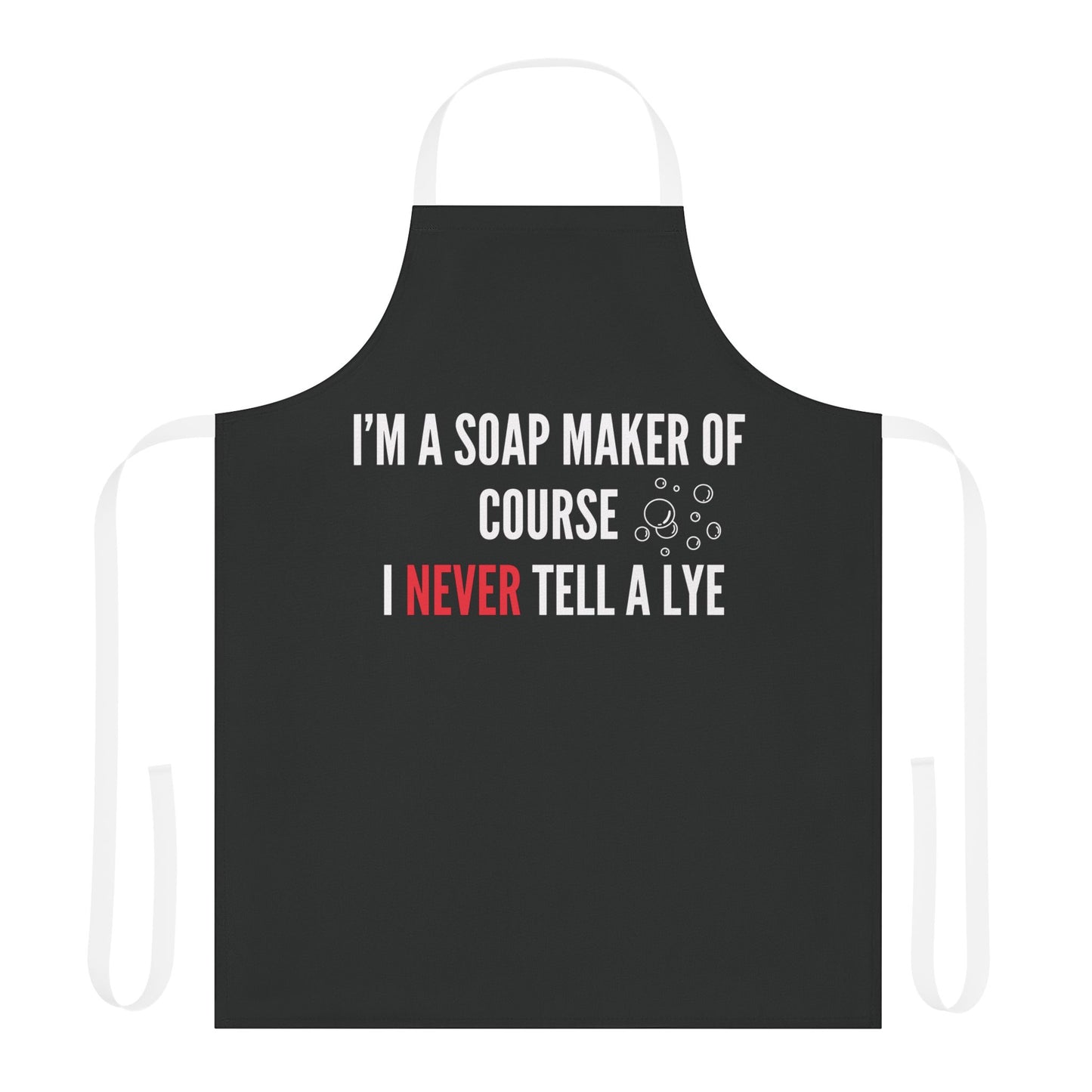 Soap Maker's Unisex Apron LYE BLK, 5-Color Straps