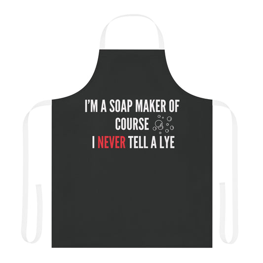 Soap Maker's Unisex Apron LYE BLK, 5-Color Straps