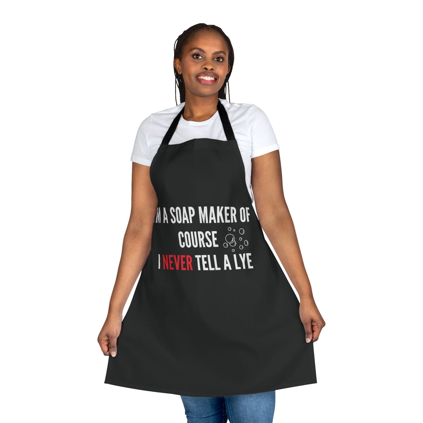 Soap Maker's Unisex Apron LYE BLK, 5-Color Straps