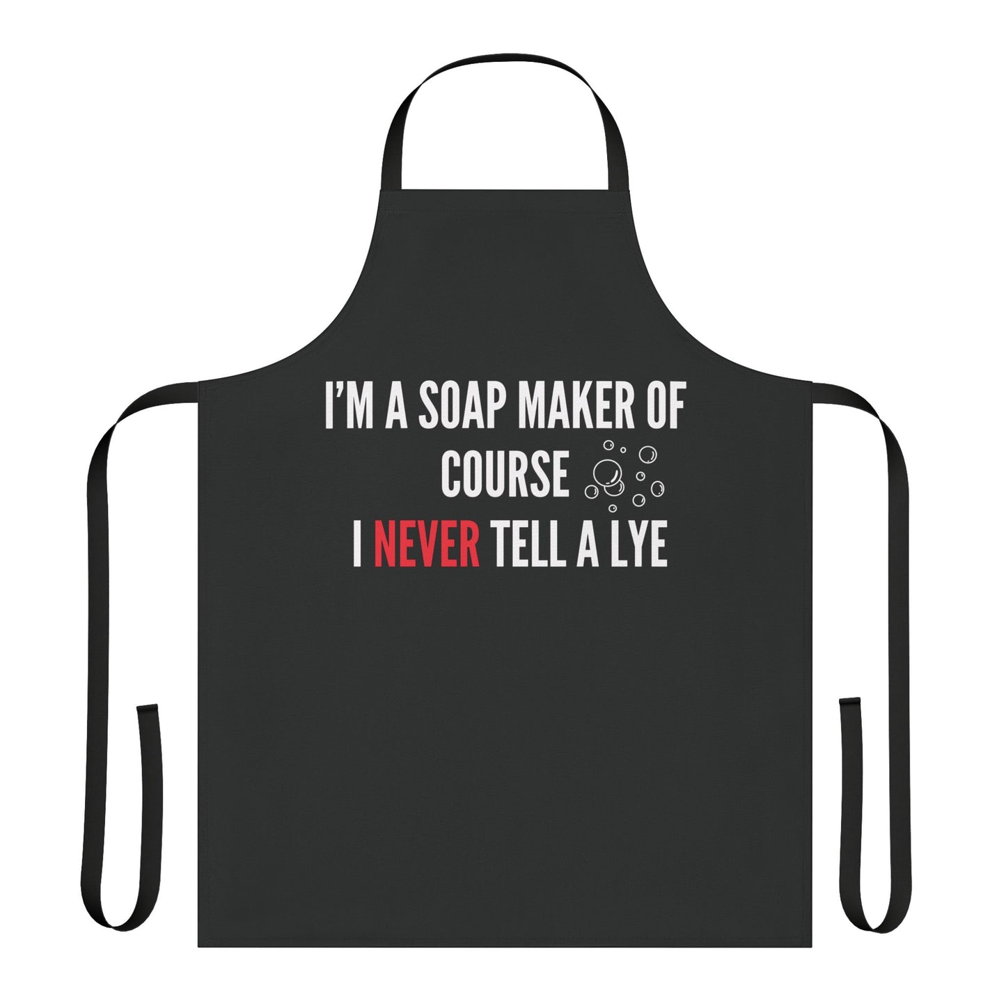 Soap Maker's Unisex Apron LYE BLK, 5-Color Straps