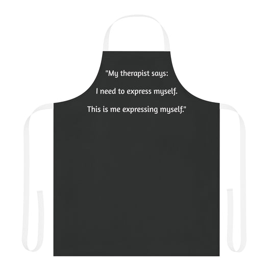 Therapy Apron -Black/ Black Strings