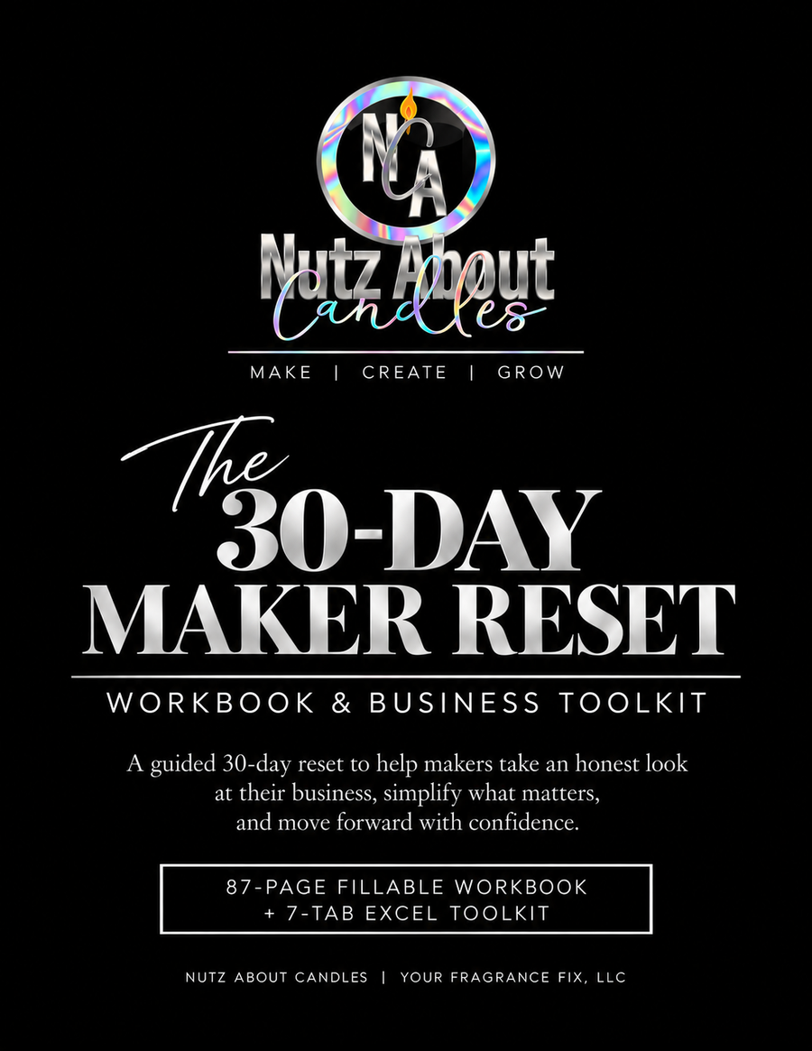 The 30-Day Maker Reset | Fillable Workbook + Excel Business Toolkit